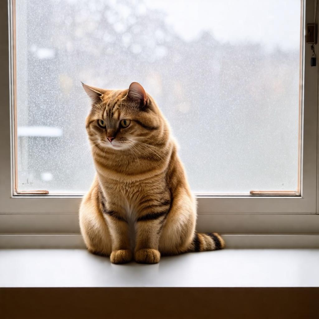 a cat sitting on windowsill